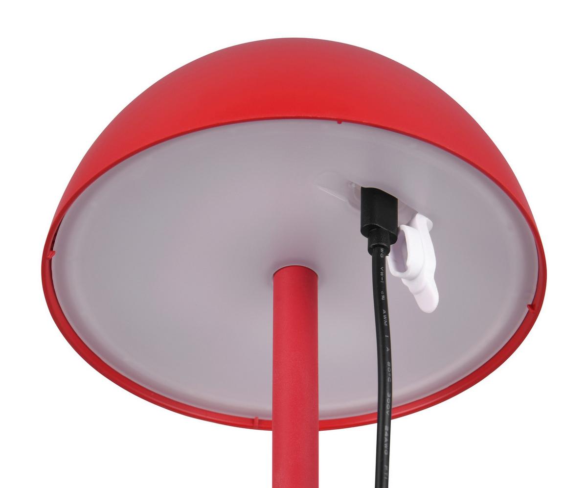 Akku-Tischleuchte R54106110 Ricardo - Rot, Trend, Kunststoff (13,5/30cm)