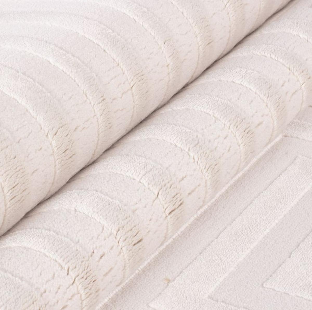 Dizajnový koberec 120x170 cm nízky vlas - krémový - krémová, Design, textil (120/170cm)