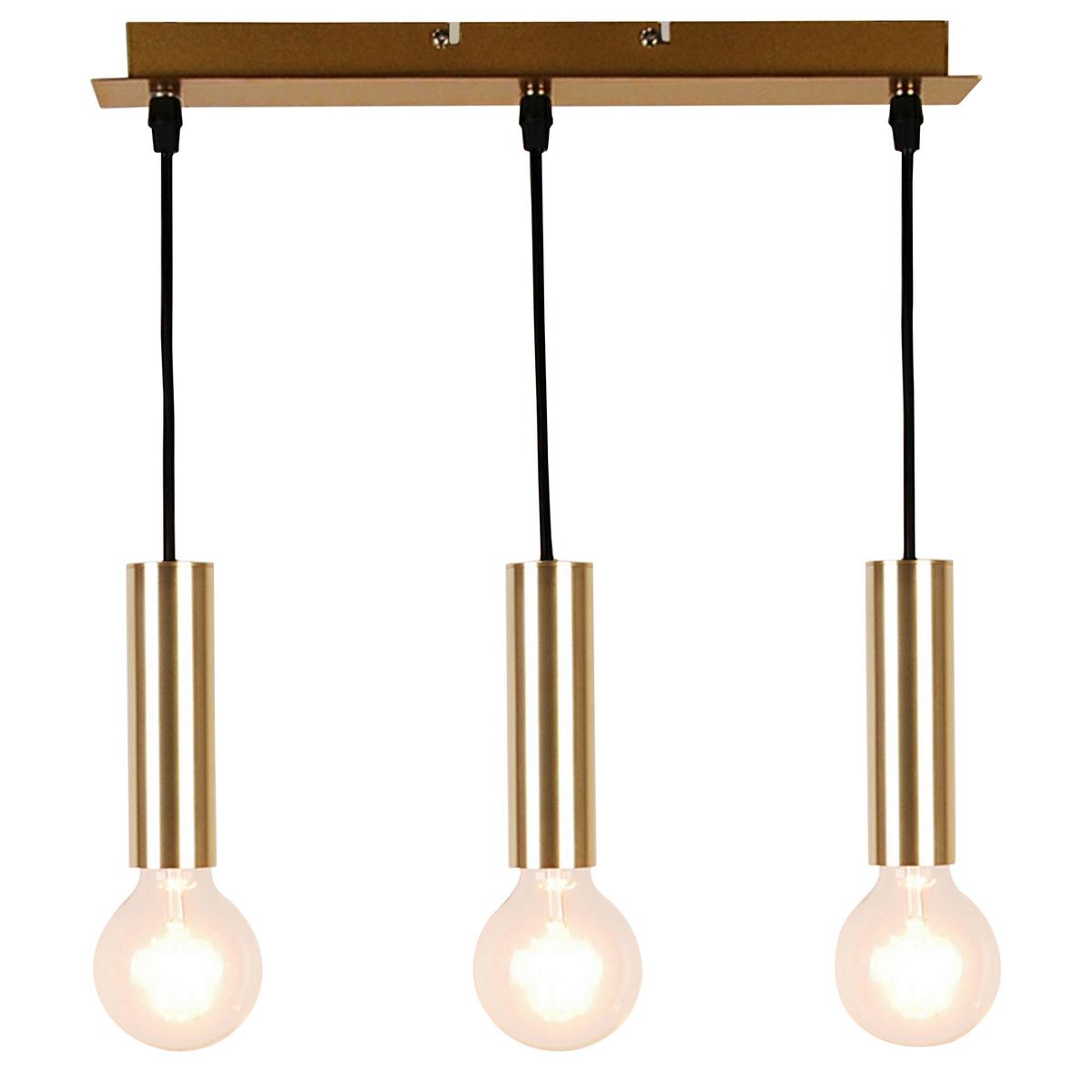 Pendelleuchte 50103035 Dallas - Goldfarben/Schwarz, Design, Metall (38/7/114.5cm)