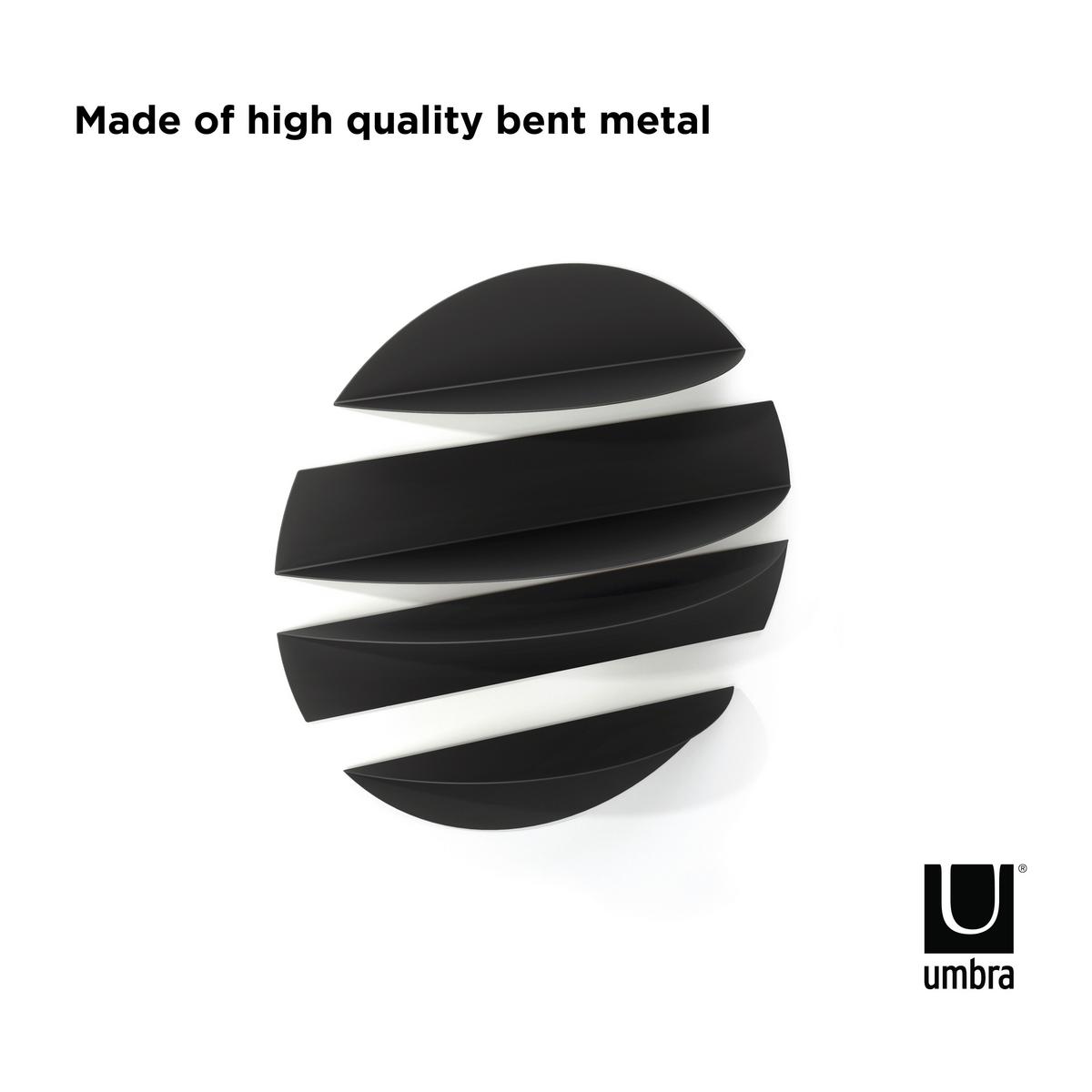Wandregal Schwarz B: 76 Cm - Schwarz, Basics, Metall (76/76/19cm) - Umbra