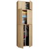 Mehrzweckschrank Lona XXL Eiche Dekor BxH: 70/223 cm - Schwarz/Sonoma Eiche, MODERN, Holzwerkstoff (70/223/39cm) - MID.YOU