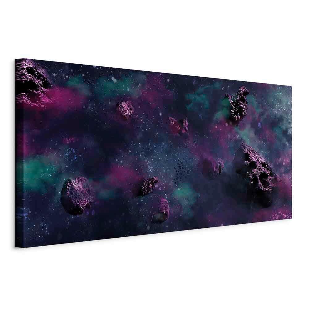 Leinwandbild Endless Space Violett Dunkelblau B: 120 cm - Violett/Dunkelblau, Basics, Holz/Textil (120/60/1,2cm) - artgeist