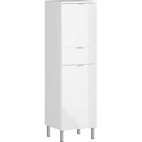 Midischrank Gw-Mauresa B: 34 cm Weiß - Chromfarben/Weiß, KONVENTIONELL, Holzwerkstoff (34/120/34cm) - Germania