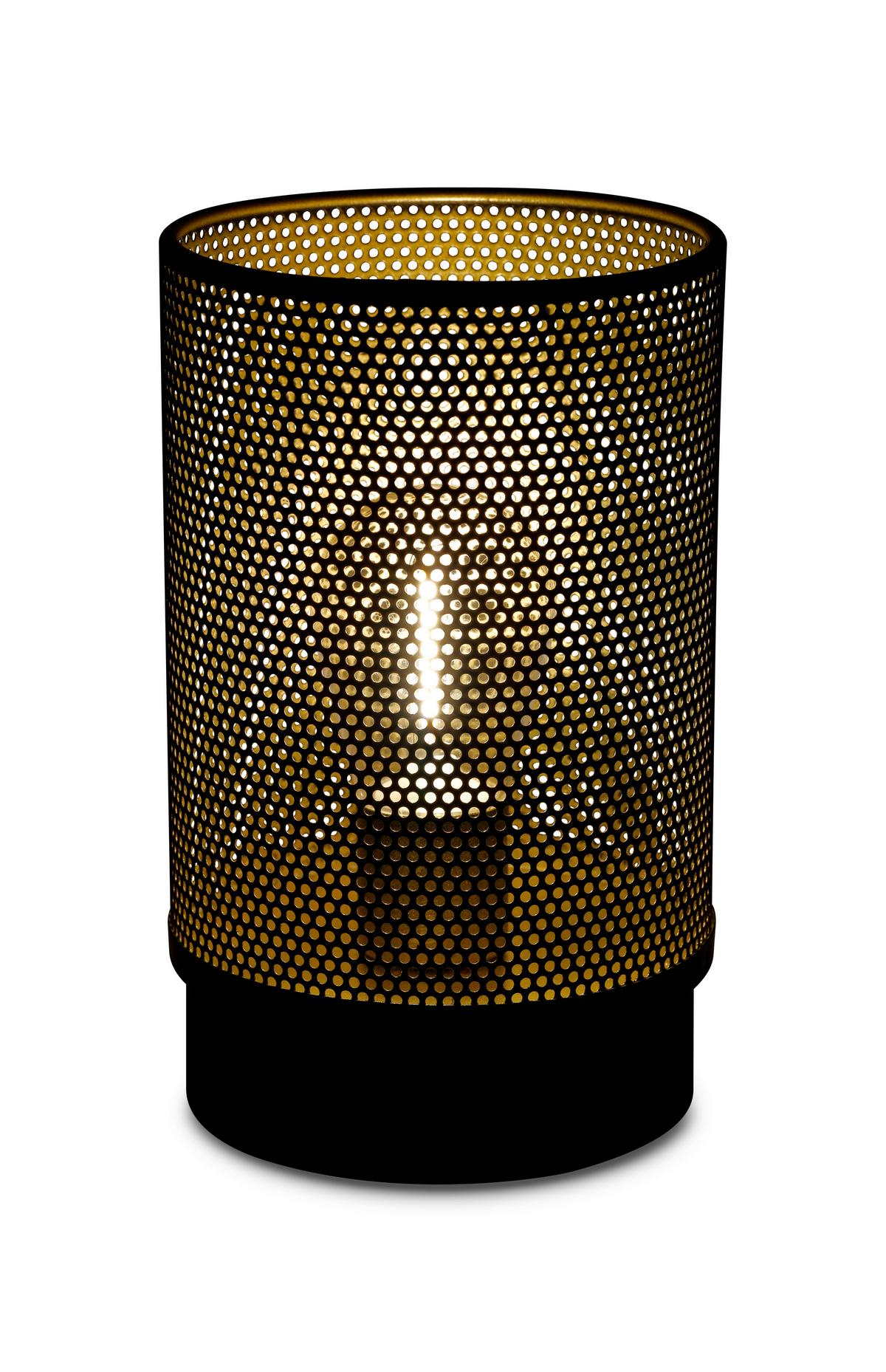 STOLNÍ LED LAMPA VOM - černá, Moderní, kov/plast (10/16cm) - Modern Living