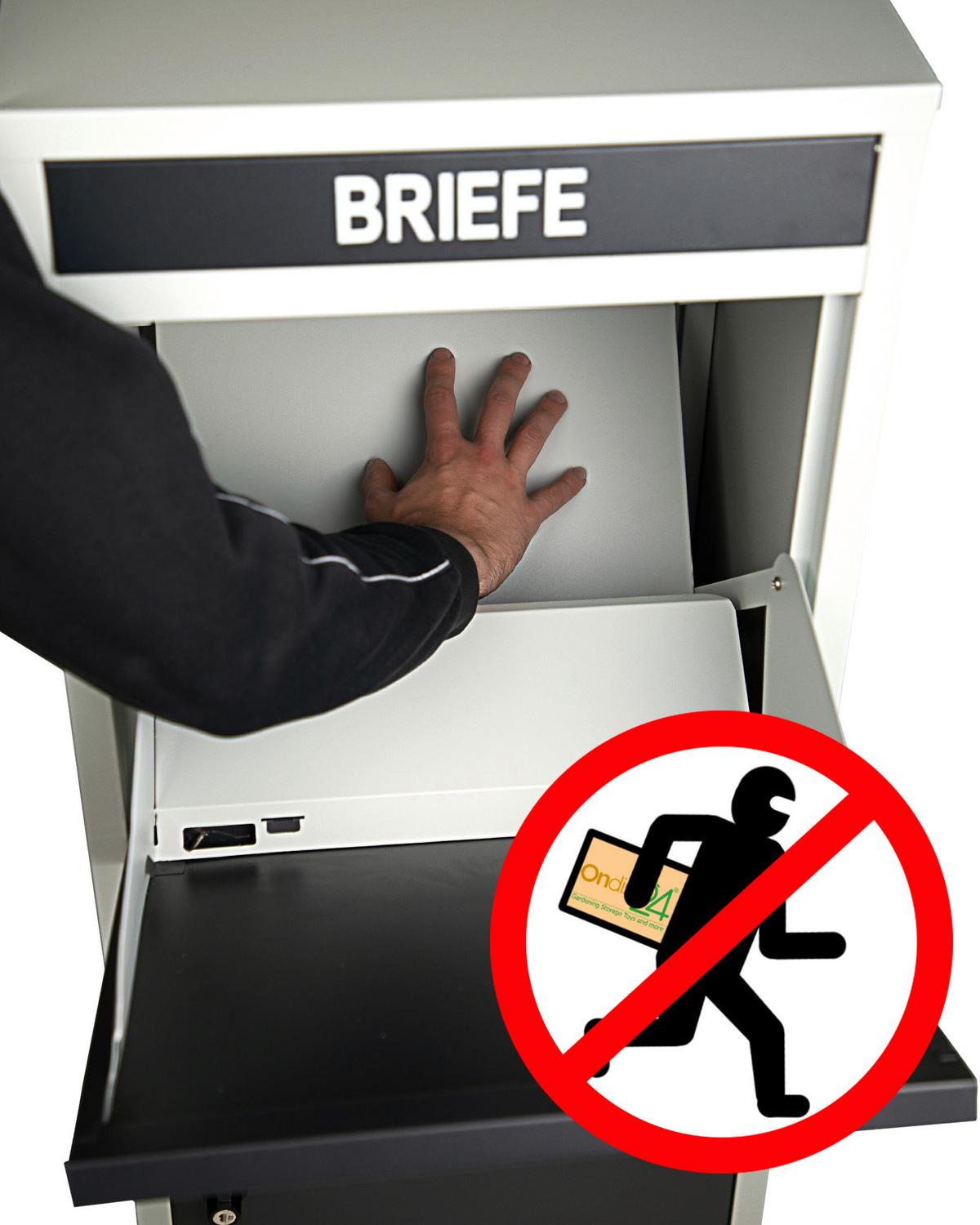 Paketbox Mit 2 Schlüsseln H: 103 Cm - Schwarz/Grau, Basics, Metall (41/103/38cm)