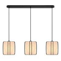 Hängeleuchte Cardine Schwarz Weiß B: 112 cm - Schwarz/Weiß, Design, Kunststoff/Metall (112/27/22cm) - Nordlux