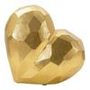 Vase Heart Gold Goldfarben B: 19 cm - Goldfarben, Basics, Kunststoff (19/18/9cm)