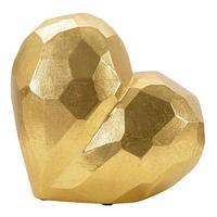 Vase Heart Gold Goldfarben B: 19 cm - Goldfarben, Basics, Kunststoff (19/18/9cm)