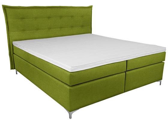 Boxspring Posteľ Fabio - zelená, Moderný, textil (191/125/208cm) Boxspring Posteľ Fabio - zelená, Moderný, textil (191/125/208cm)