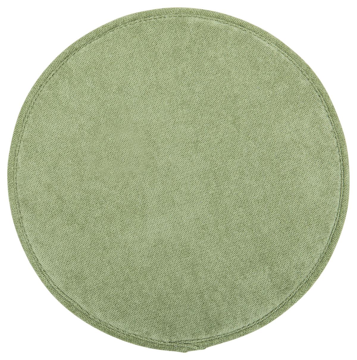 Sitzkissen Campino Olivgrün ⌀ 38 Cm Polyester - Olivgrün, MODERN, Textil (38/2,5cm) - Luca Bessoni