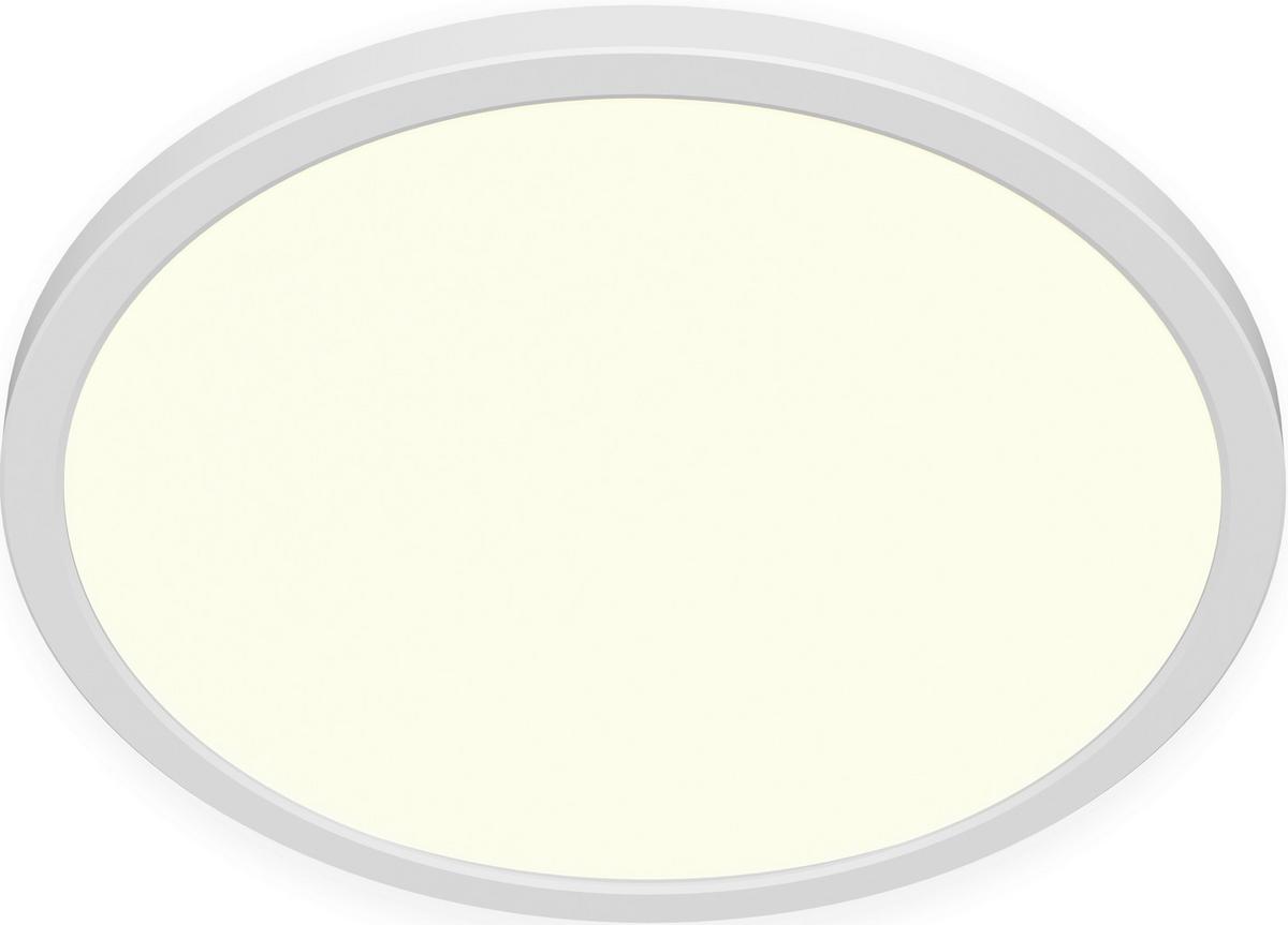 Led-deckenleuchte Maurice Ø 40 Cm Dimmbar+timerfunktion - Weiß, MODERN, Kunststoff (40/2,5cm) - Luca Bessoni