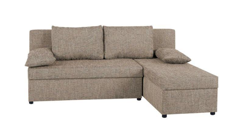 Rohová sedačka JON,cappuccino, oboustranná,lůžko,úl.prostor - černá/cappuccino, Design, textil/plast (195/147cm) - Based