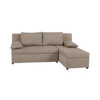 Rohová sedačka JON,cappuccino, obojstranná,lôžko,úl.priestor - čierna/cappuccino, Design, textil/plast (195/147cm) - Based