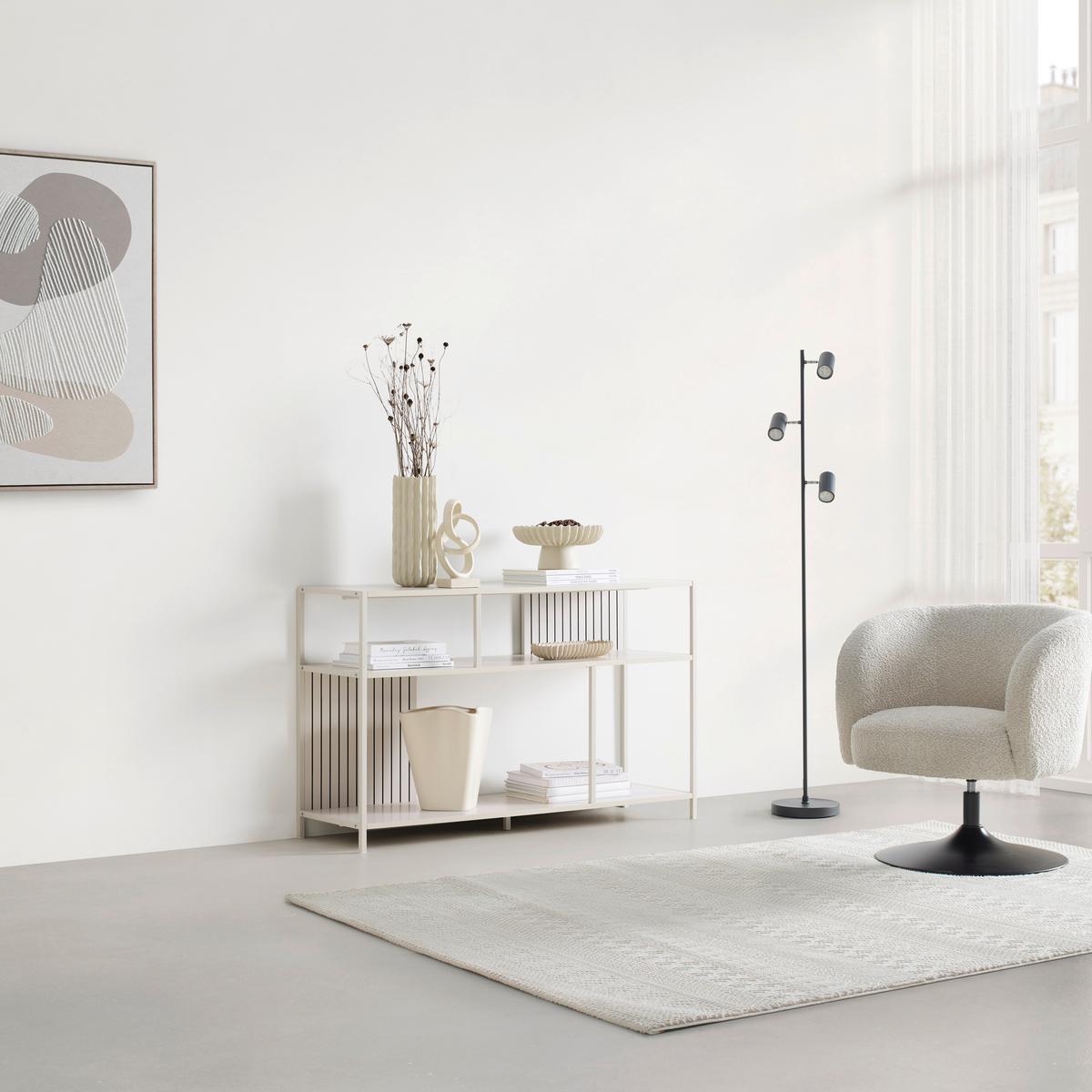 REGÁL MODANO -EXKLUSIV- - kašmírová, Modern, kov/kompozitné drevo (115/70/35cm) - Mömax