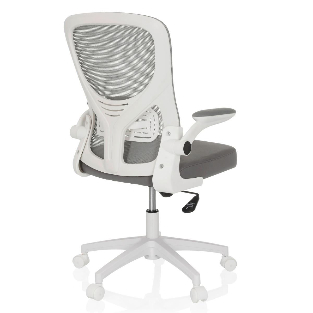 Drehstuhl Grau B: 60 Cm - Grauweiß/Weiß, MODERN, Kunststoff/Textil (60/95-105/54cm) - MID.YOU