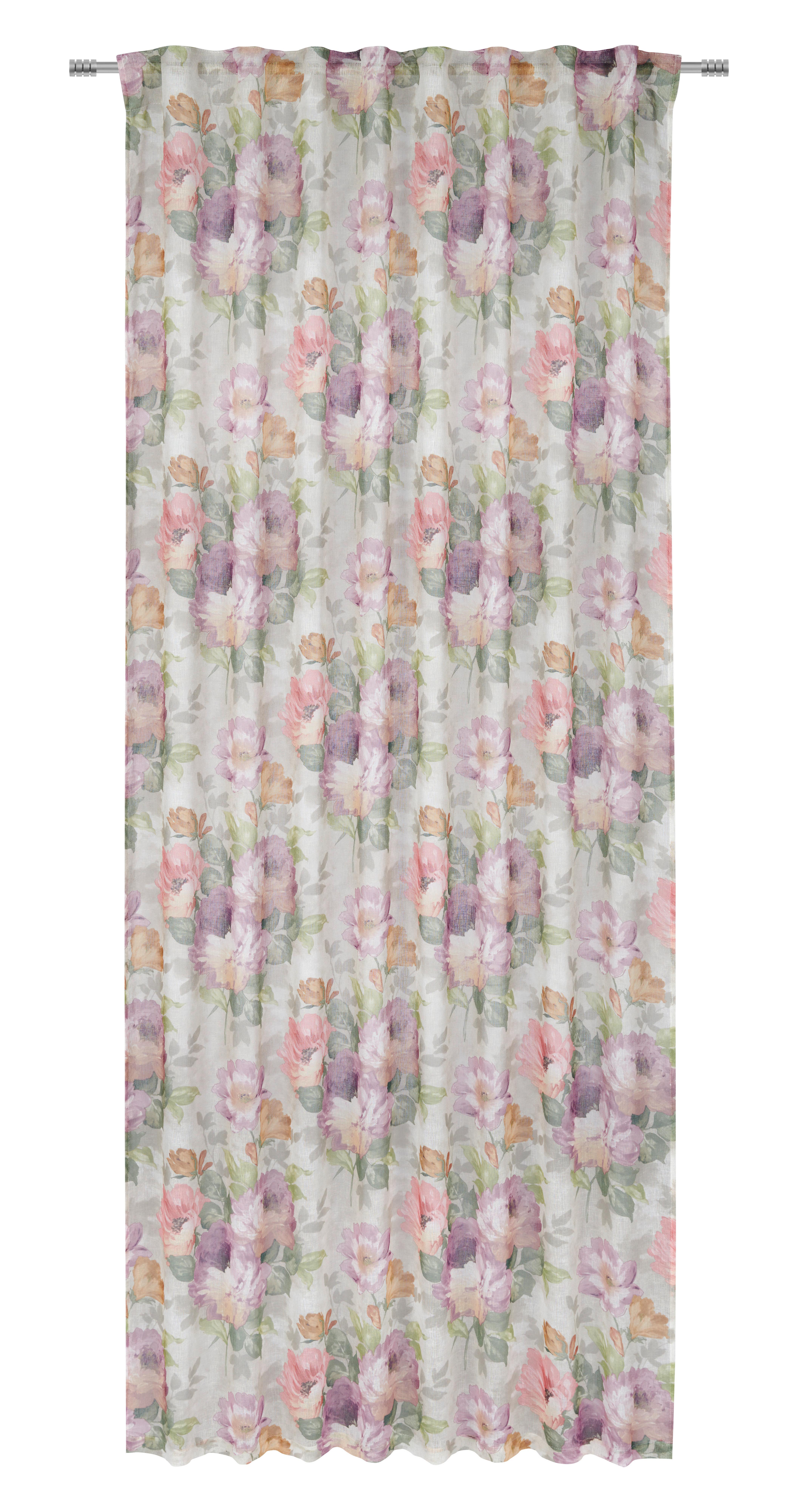 HOTOVÝ ZÁVĚS Steffi, 135/255cm - vícebarevná, Romantický / Rustikální, textil (135/255cm) - Mömax