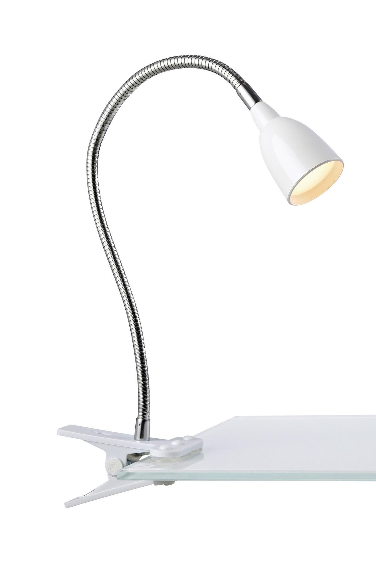 Tischleuchte Tulip Clip - Weiß, Basics, Metall (11,5/12/10,5cm) - Markslöjd
