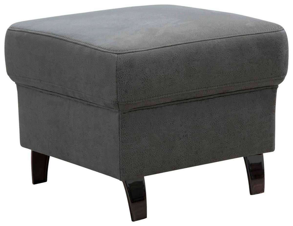 Hocker Arngast anthrazit, 58x48x58 cm - Anthrazit/Schwarz, KONVENTIONELL, Textil (58/48/58cm) - Sit & More