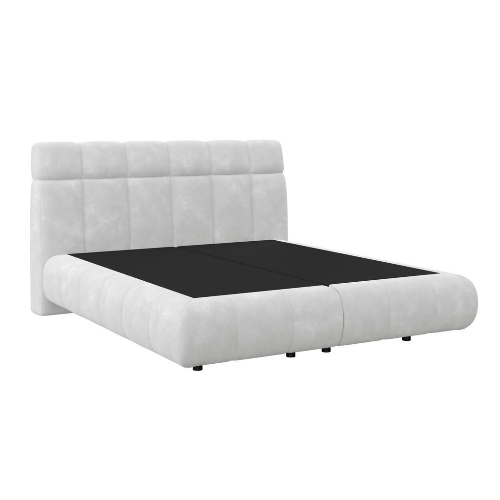 Boxspringbett Nobu o. Matratze Hellgrau, LF: 180x200 cm