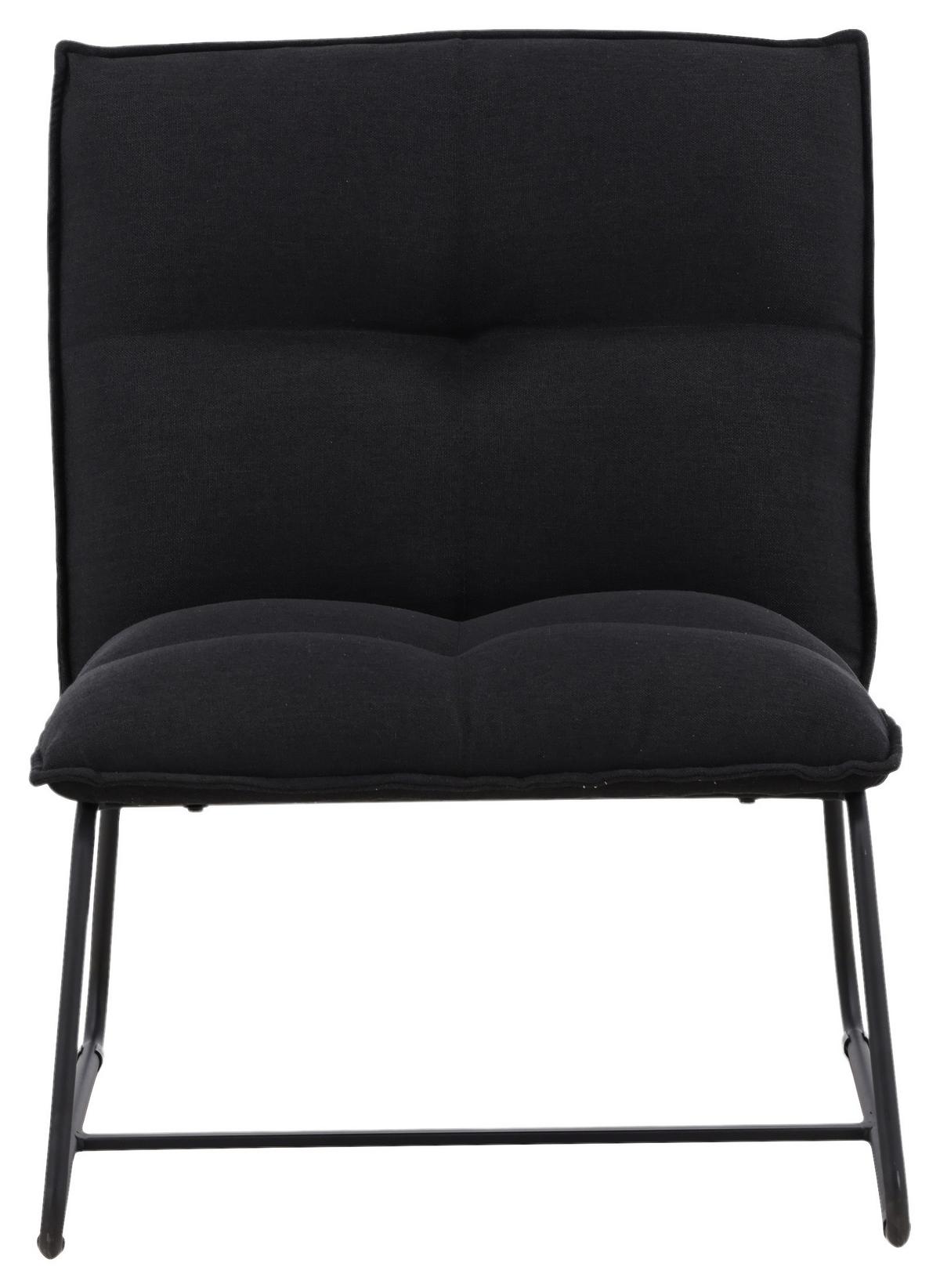 Sessel Madison - Schwarz, Design, Textil/Metall (62/78/83cm) - Livetastic