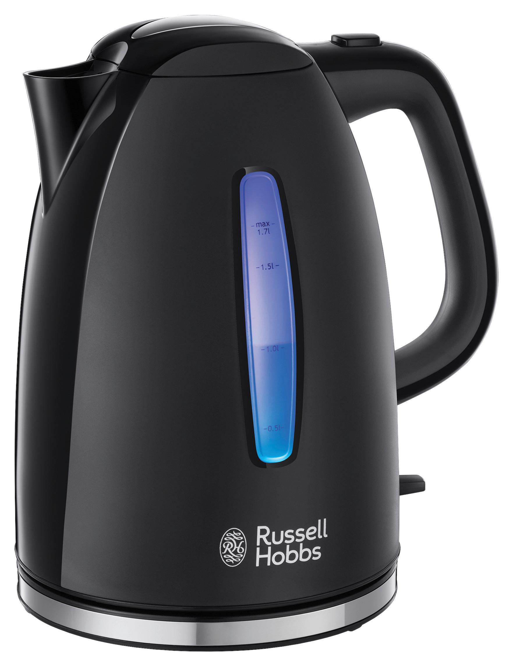 Wasserkocher Textures Plus 2,4 Kw - Schwarz, Basics, Kunststoff (16,0/23,8/20,8cm) - Russell Hobbs
