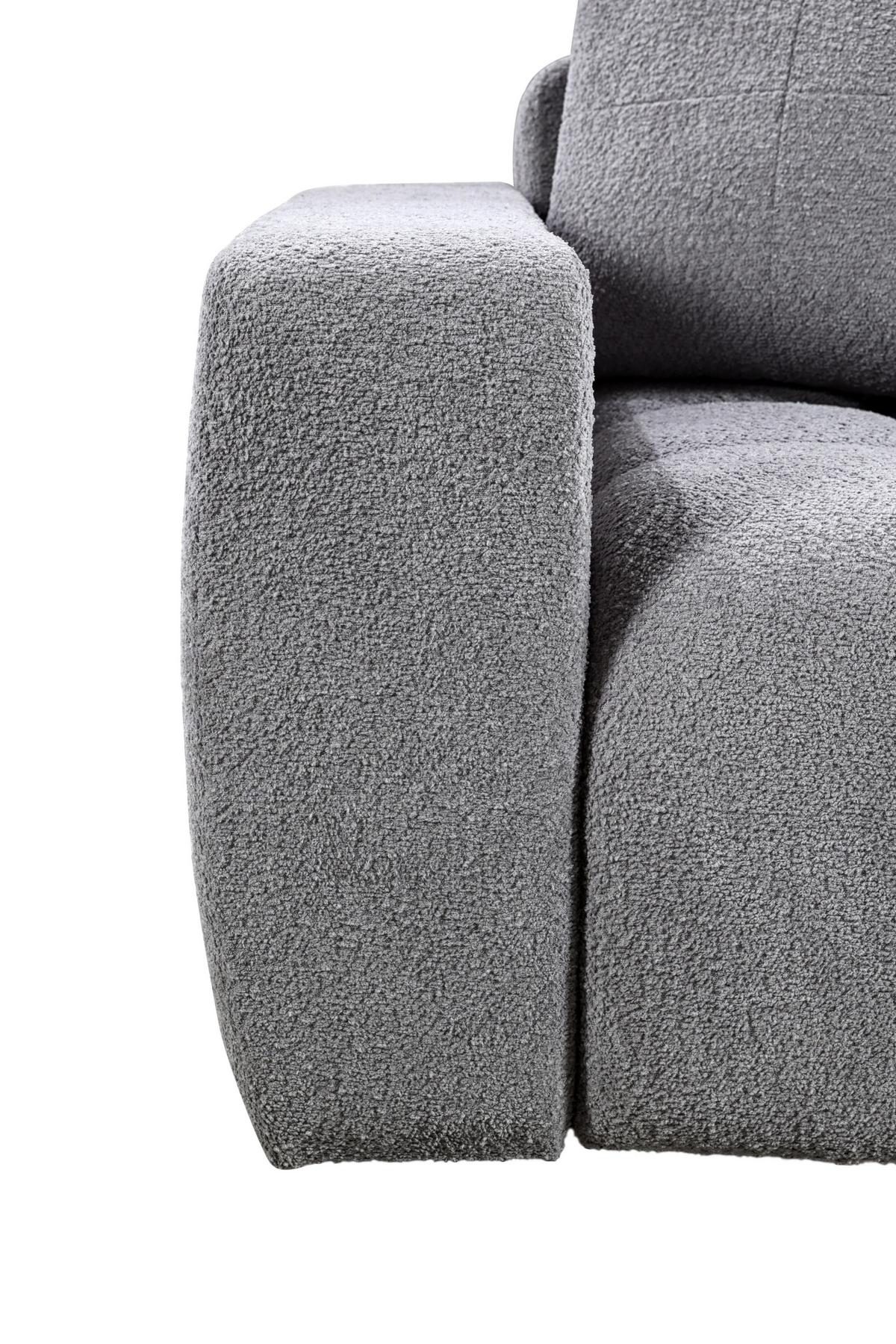 Schlafsofa Cloud Grau B: 250 cm - Schwarz/Grau, Basics, Textil (250/86/140cm) - Livetastic