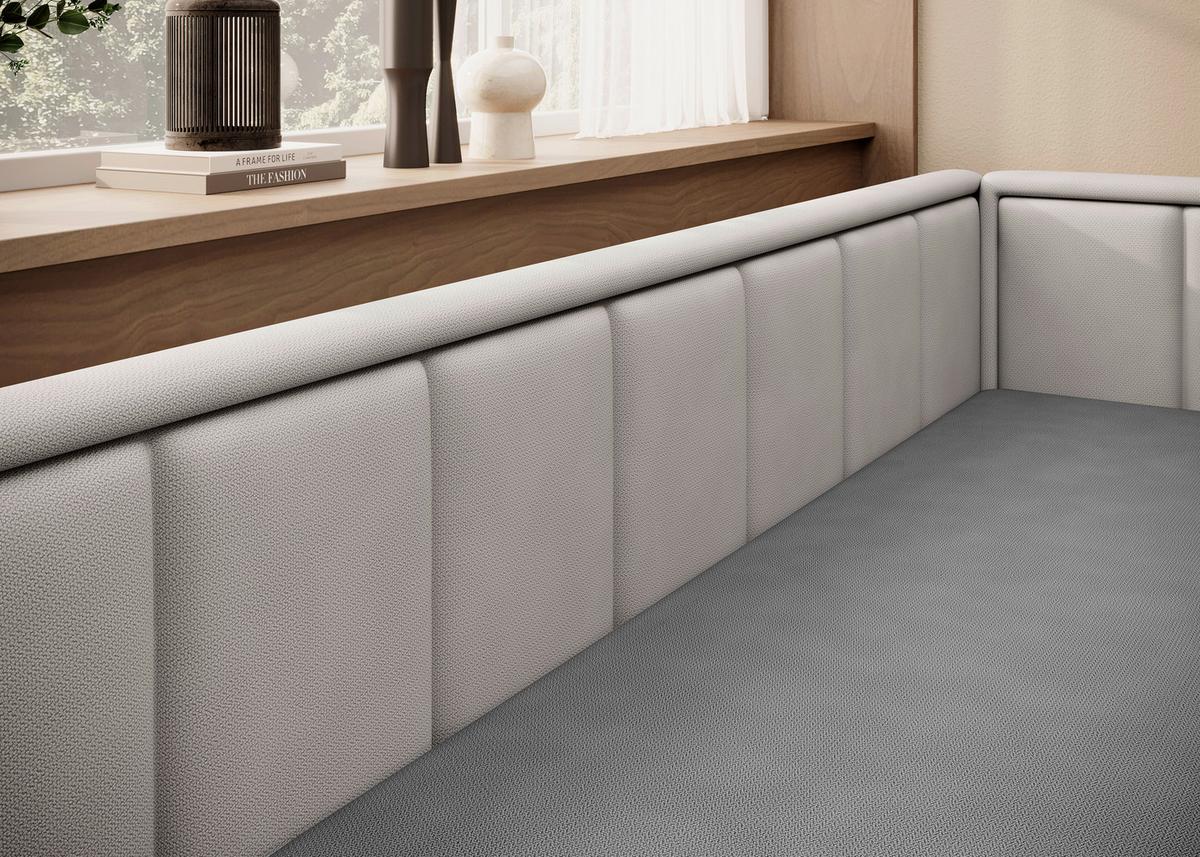 Récamiere Fulgeo Links Anthrazit, Grau, B: - Anthrazit/Hellgrau, Design, Textil (82/77/214cm) - MID.YOU