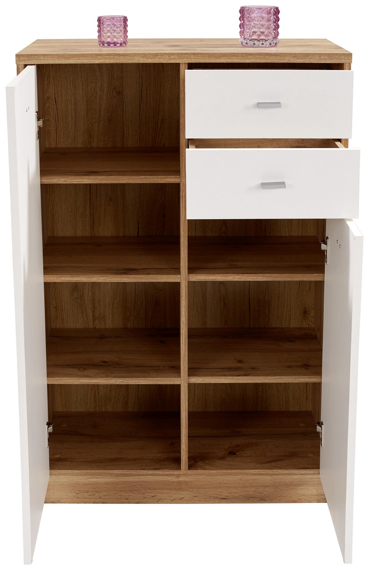 KOMODA 4-YOU NEW YUK08 - čierna/biela, Modern, kompozitné drevo/plast (74/111,4/35cm)