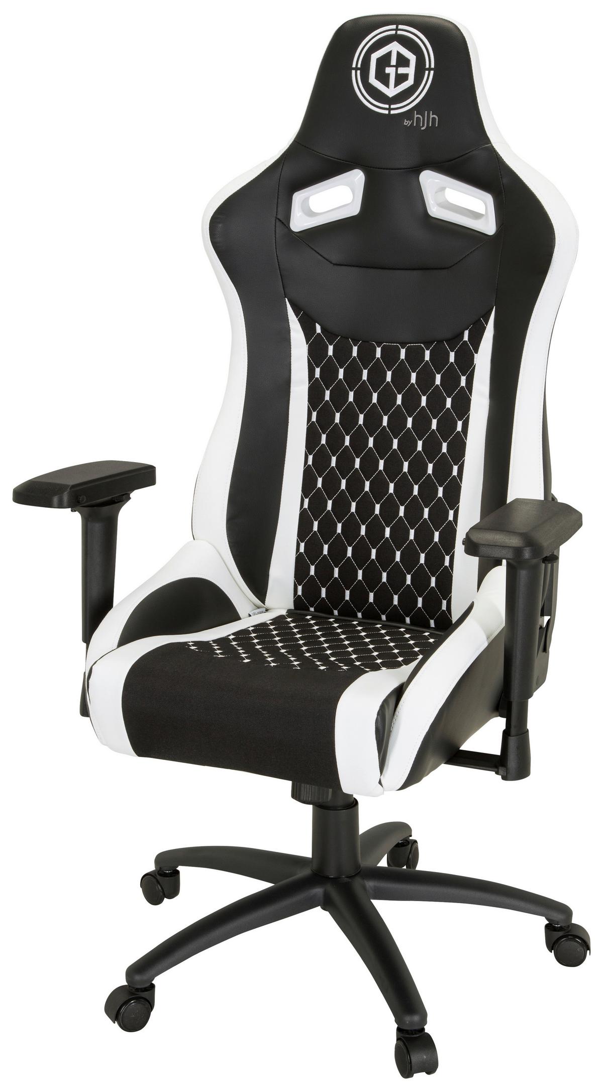 Gamingstuhl Gamebreaker Sx 04 Schwarz/Weiß - Schwarz/Weiß, MODERN, Kunststoff/Textil (74/137/66cm) - MID.YOU