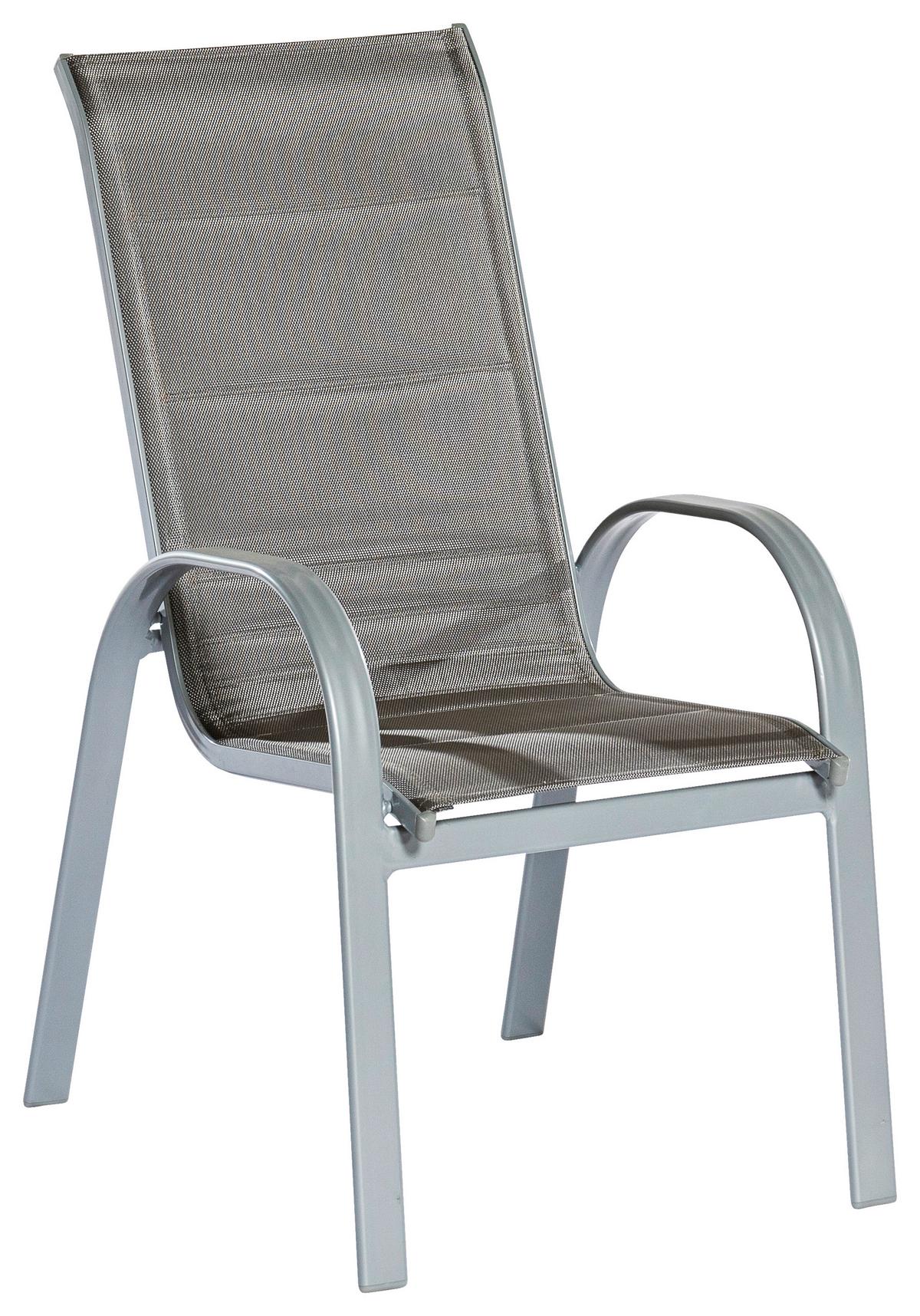 Gartenset Amalfi Di Lusso - Silberfarben/Braun, MODERN, Textil/Metall - Gardenson