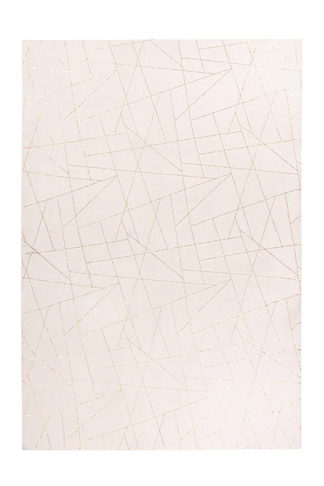 Teppich Bijou Creme/Goldfarben, 80x150 cm - Goldfarben/Creme, KONVENTIONELL, Textil (80/150cm) - Kayoom