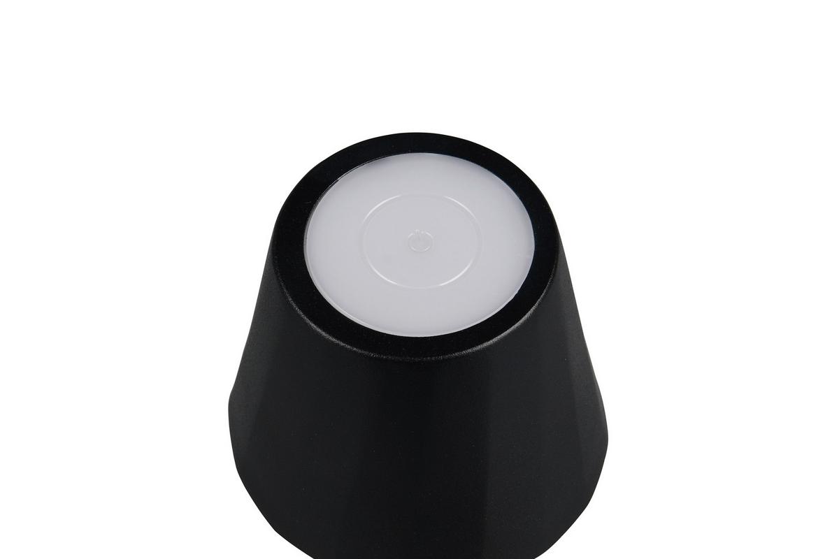 AKKU-TISCHLEUCHTE Tochdimmer, 2700-6500K - Schwarz, Design, Metall (8,5/21cm)