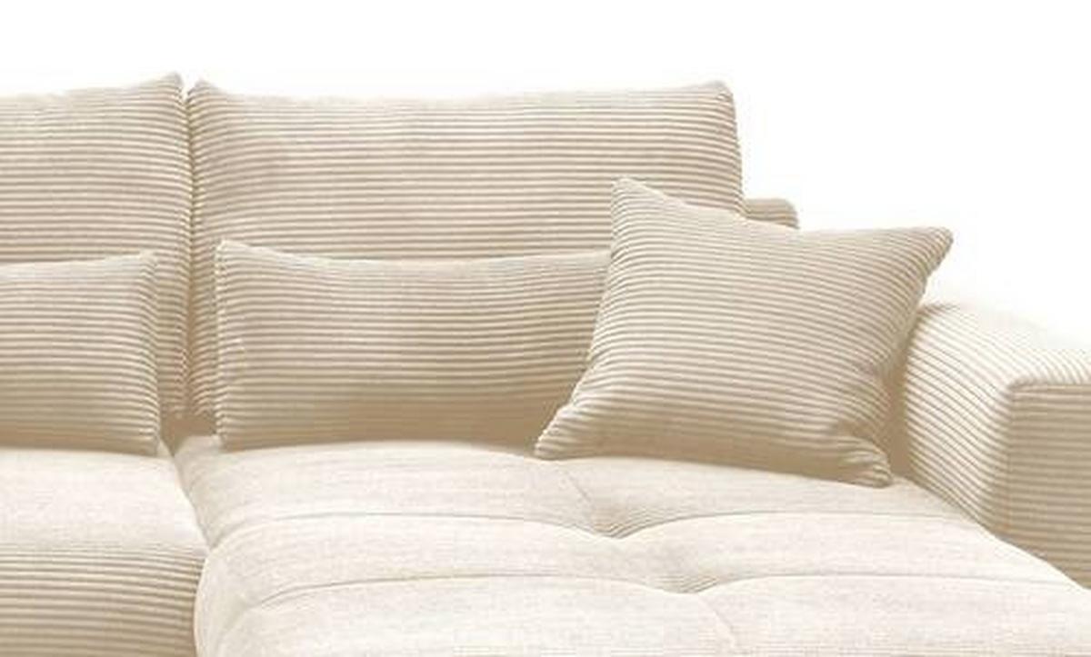 Ecksofa Federico Beige S: 302/188 cm - Beige/Schwarz, MODERN, Holz/Textil (302/188cm) - MID.YOU