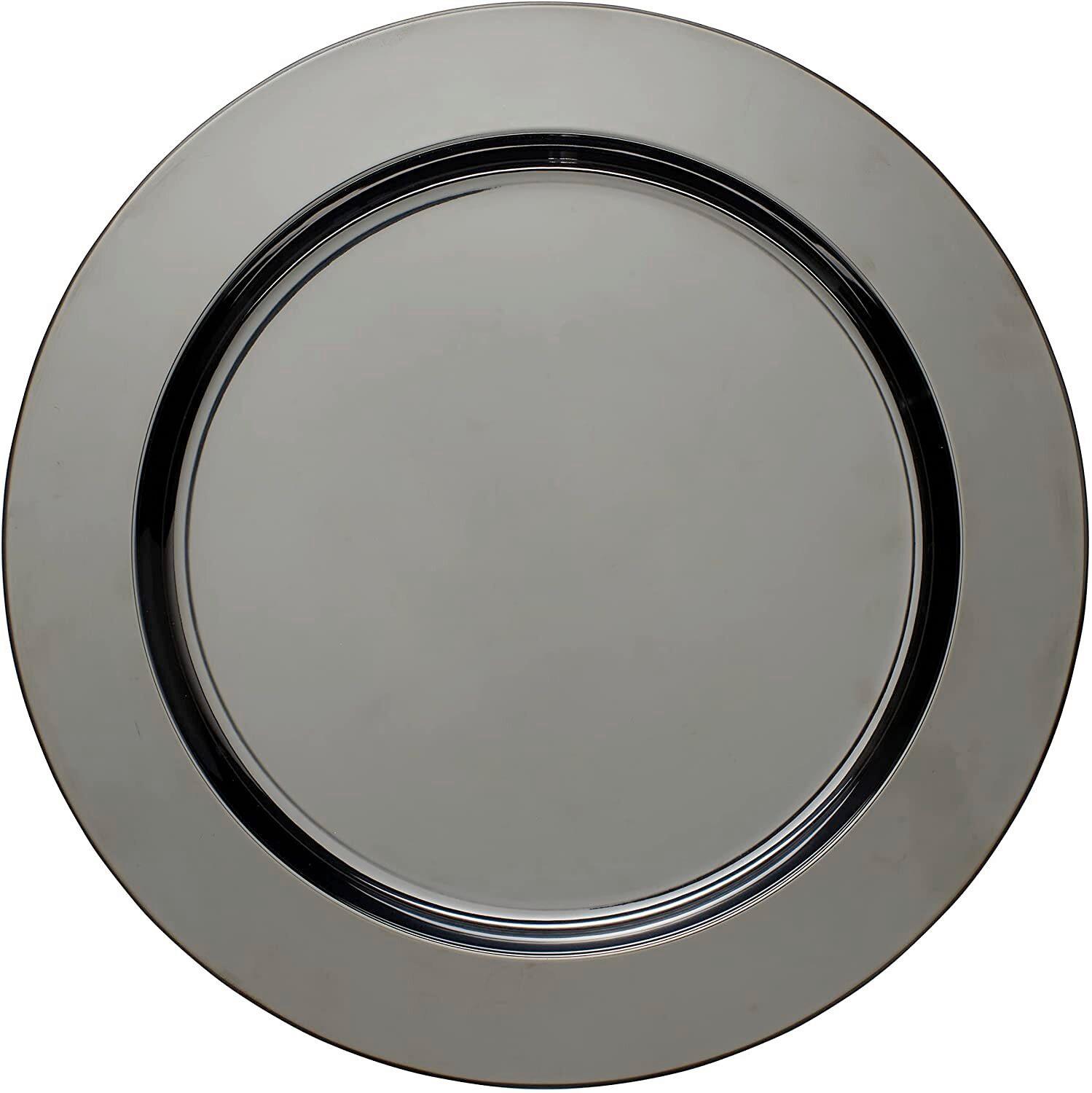 Echtwerk Platzteller Edelstahl Schwarz Ew-Pt-0404s ca. 33 cm - Schwarz, Basics, Metall (33cm) - Echtwerk
