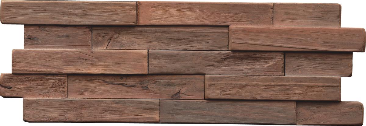 Wandverkleidung Driftwood Hevea Mindanao - Braun, Basics, Holz (56/20/1.8cm)