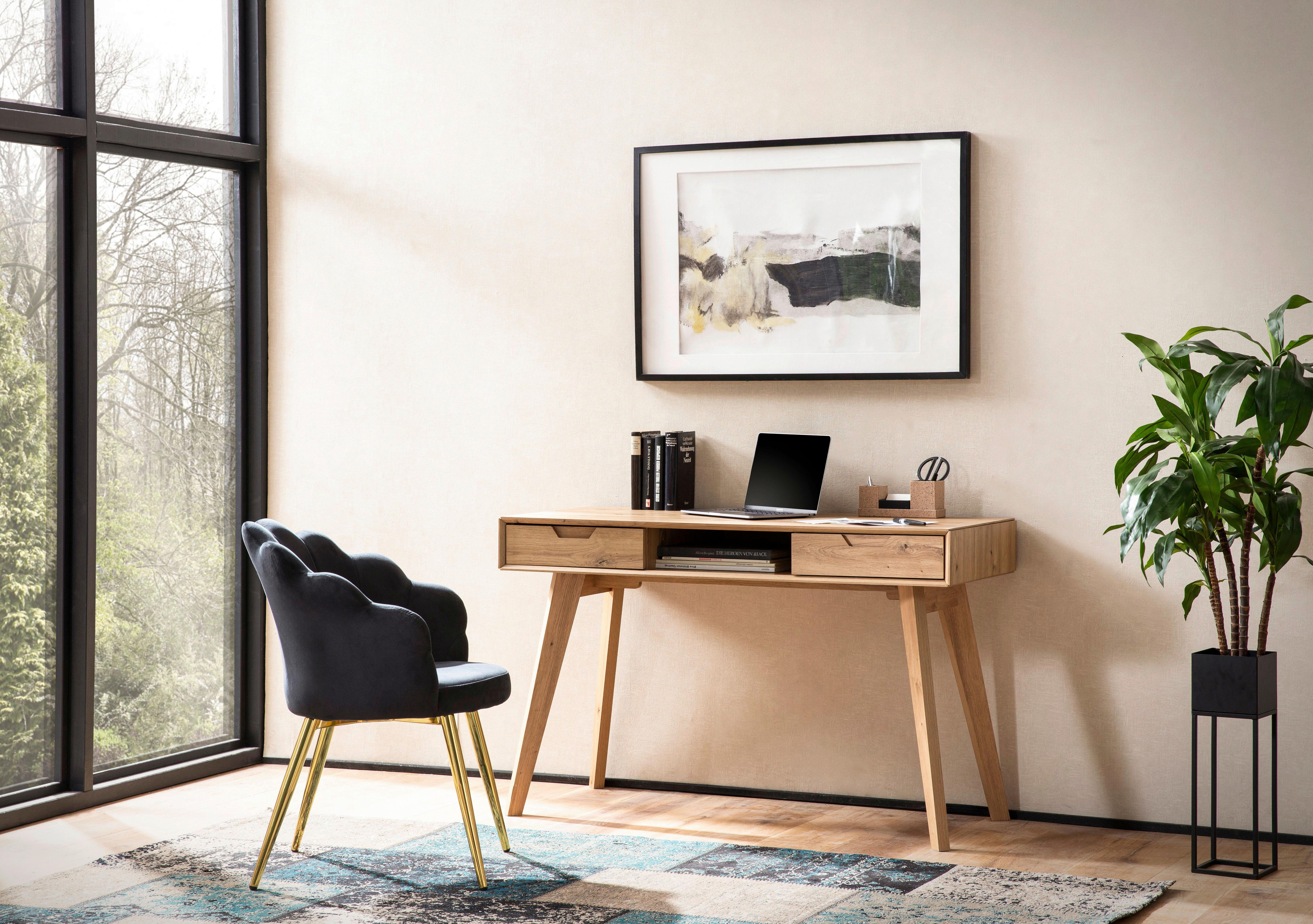 Schreibtisch Eichefarben Dekor L: 120 cm - Eichefarben, Design, Holz/Holzwerkstoff (120/55/77cm) - MID.YOU