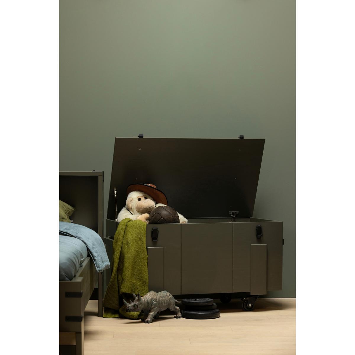 Truhe Bobby Grün B: 100cm - Grün, Design, Holz (100/55/56cm) - Livetastic