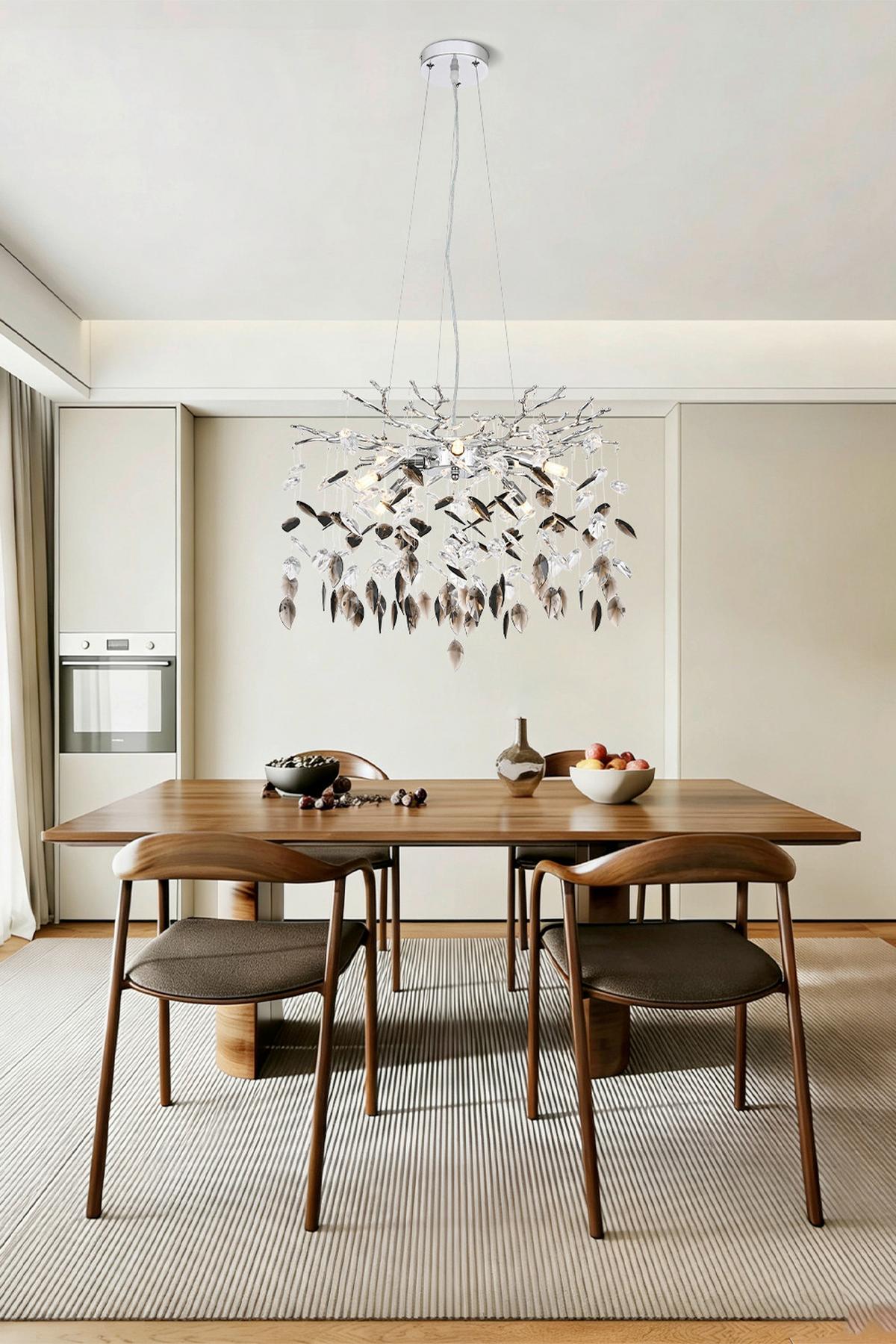 ZÁVESNÉ SVIETIDLO MONI - číra/sivá, Modern, kov/plast (60/60/120cm) - Mömax