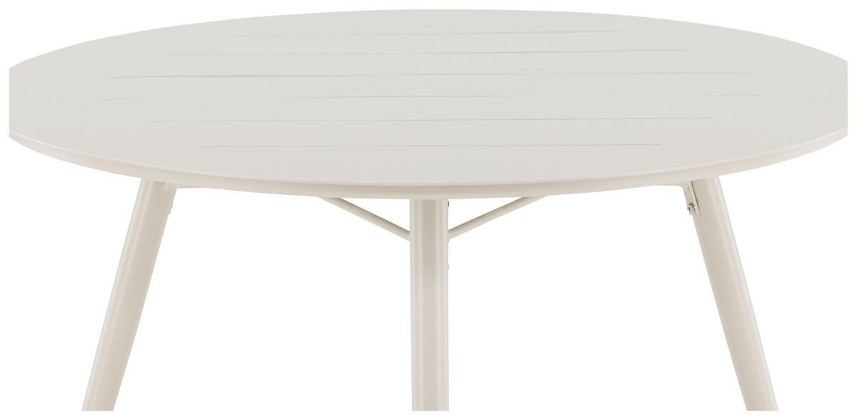 Gartentisch Lina Metall L 120 cm - Beige, KONVENTIONELL, Metall (120/120/75cm) - Gardenson