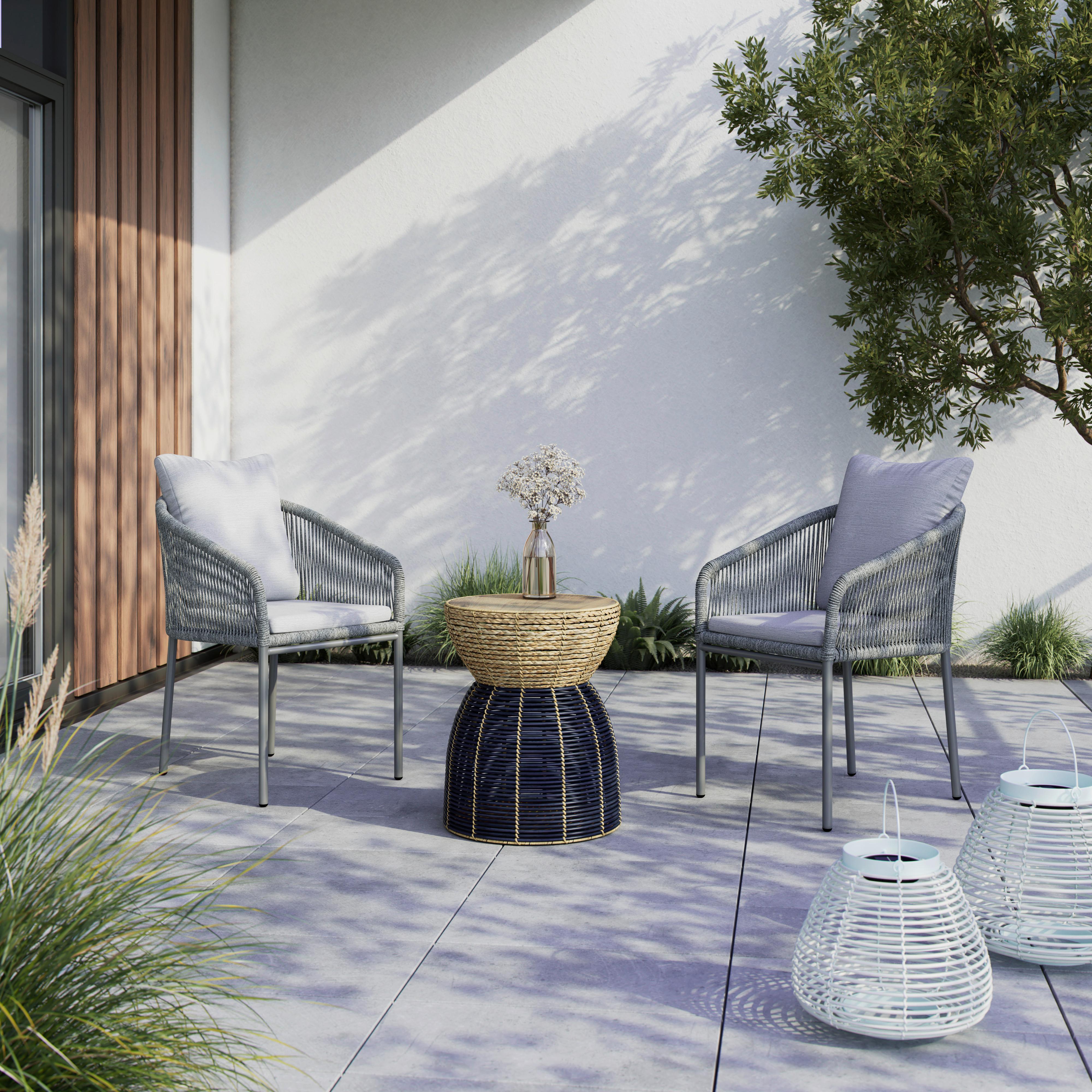 SADA ZÁHRADNÝCH KRESIEL PEPE - čierna/sivá, Modern, kov/plast (55/83/62cm) - Bessagi Garden