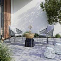 SADA ZÁHRADNÝCH KRESIEL PEPE - čierna/sivá, Modern, kov/plast (55/83/62cm) - Bessagi Garden