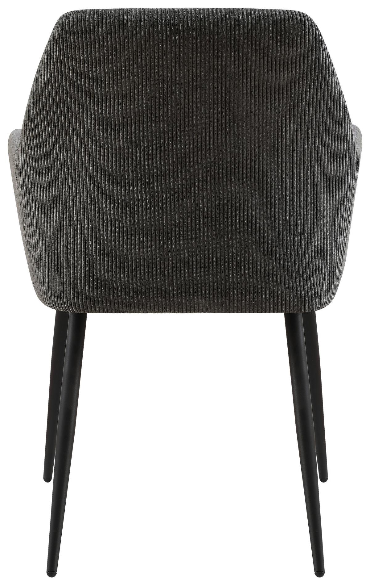 ŽIDLE S PODRUČKAMI MAJA - šedá/černá, Moderní, kov/textil (56,5/87/60cm) - Based