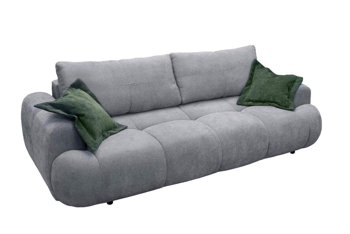 Schlafsofa Alessano Grau, B: 254cm - Schwarz/Olivgrün, MODERN, Holzwerkstoff/Kunststoff (254/69-93/116cm) - MID.YOU