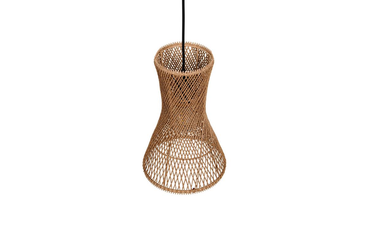 Hängeleuchte Bijou Braun Schwarz D: 20 cm - Schwarz/Braun, LIFESTYLE, Papier (20/150cm)