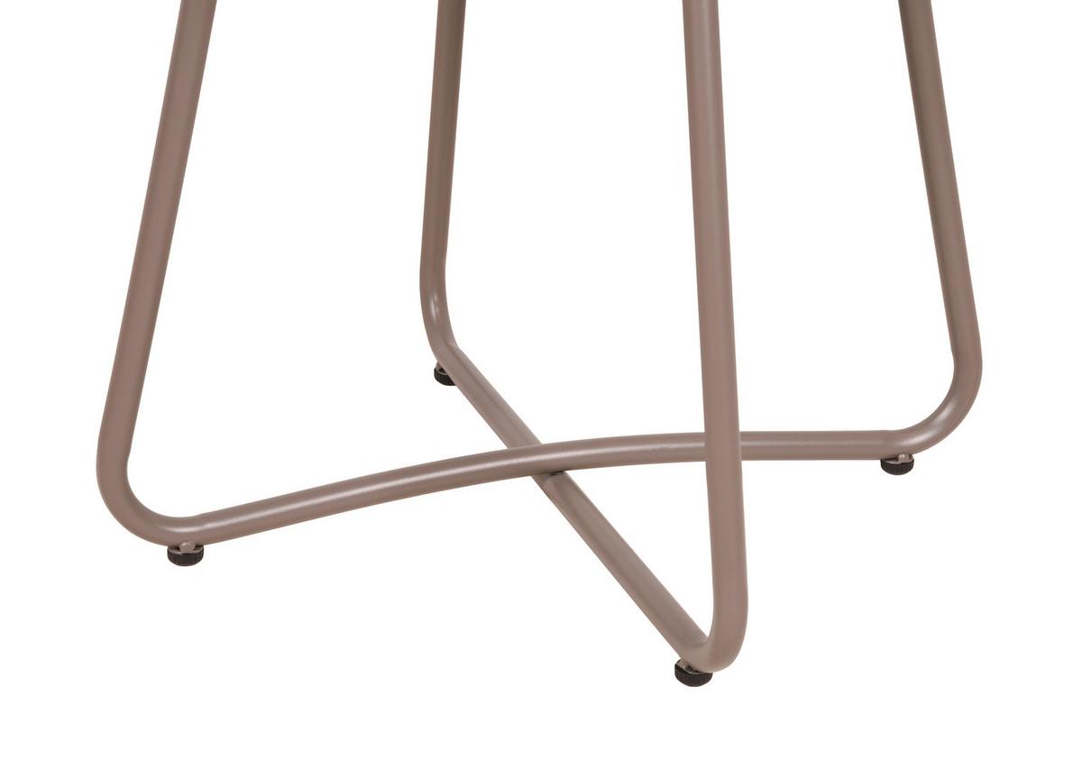 GARTENBEISTELLTISCH BEISTELLTISCH VALERIA - Taupe/Schwarz, MODERN, Kunststoff/Metall (40/44/40cm) - Gardenson