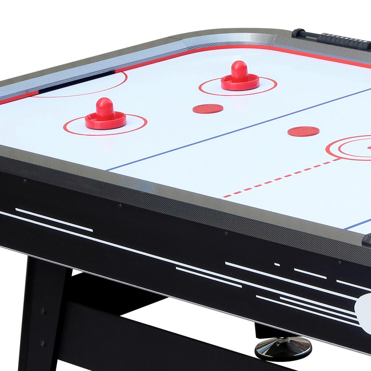 Tisch-Eishockey Super Scoop L: 213 cm Schwarz mit Puck - Schwarz, Basics, Holz (122/81/213cm) - Ambia Garden