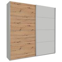 Skříň s posuvnými dveřmi Feldkirch 8, 226/229 cm - šedá/barvy dubu, Moderní, kov/kompozitní dřevo (226/229/62cm)