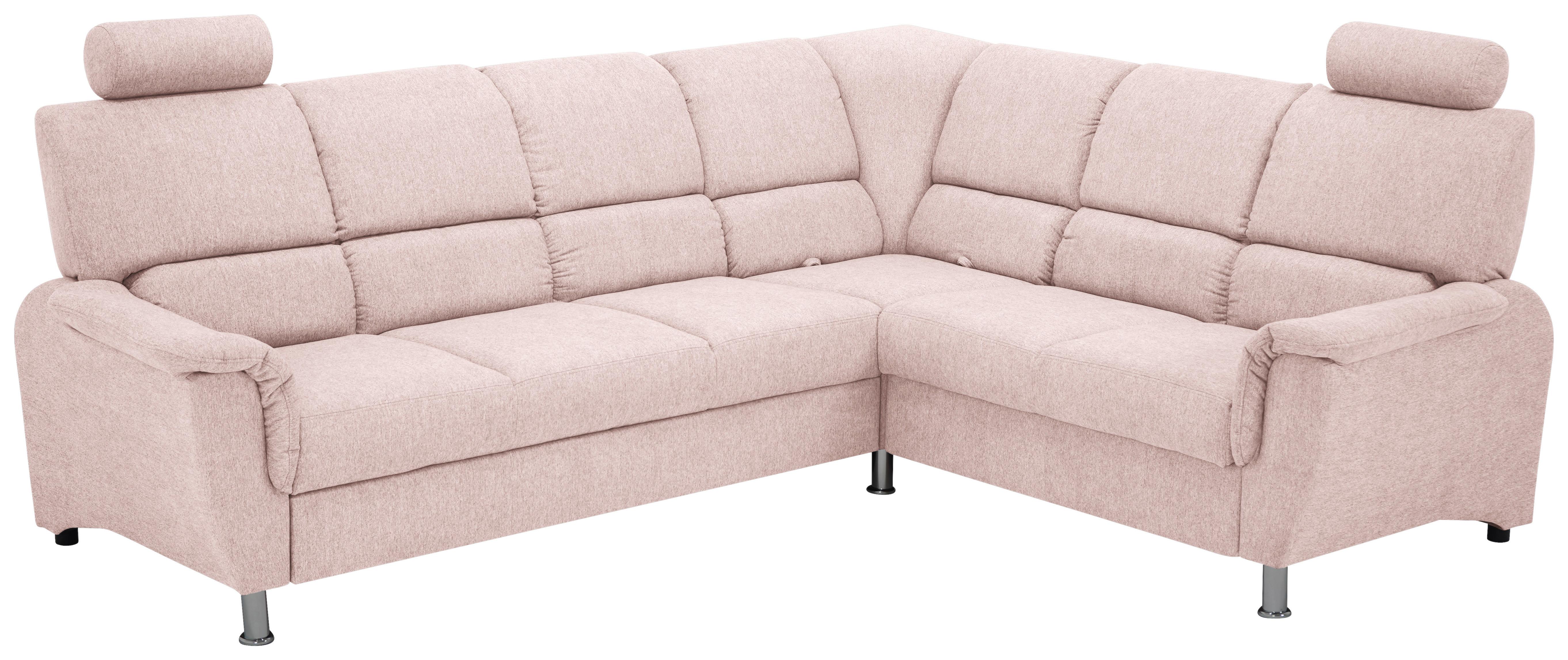 Sedačka MARSYLIA, pravá, růžová - růžová, Design (270/219cm) - MID.YOU