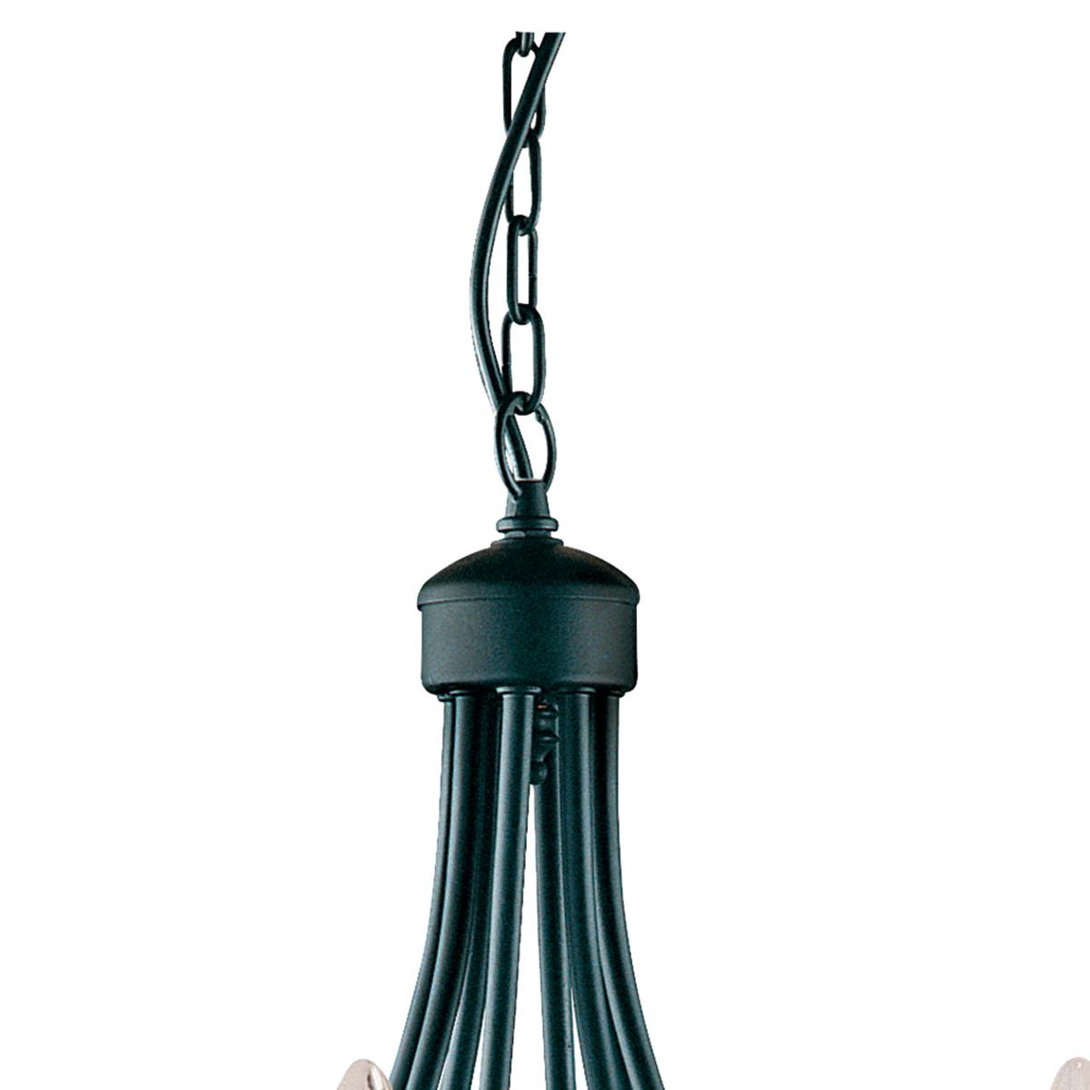 Kronleuchter Maypole 6348-8bk - Schwarz, KONVENTIONELL, Metall (60/100cm)