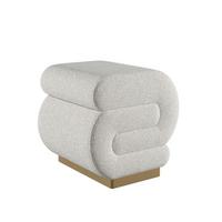 Hocker Sally Beige B: 40 Cm - Beige/Goldfarben, Design, Textil (40/42/42cm) - Livetastic